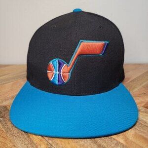 Mitchell & Ness Utah Jazz Throwback Hat Fitted NBA Nostalgia Co.  FREE SHIPPING